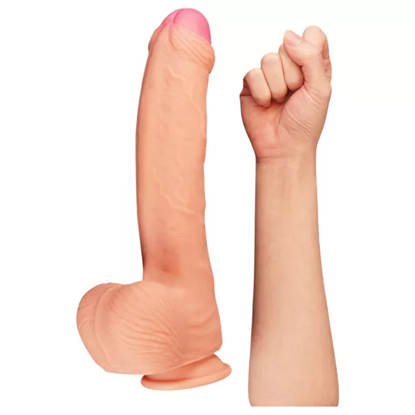 Lovetoy Nature Cock - realistyczny dildo dwuwarstwowy - 28cm - beżowy