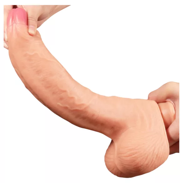 Lovetoy Nature Cock - realistyczny dildo dwuwarstwowy - 28cm - beżowy