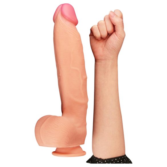 Lovetoy Nature Cock - realistyczny dwuwarstwowy dildo - 30 cm - cielisty