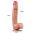 Lovetoy Nature Cock - realistyczny dwuwarstwowy dildo - 30 cm - cielisty
