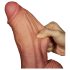 Lovetoy - dwuwarstwowy realistyczny dildo - 26 cm (naturalny)