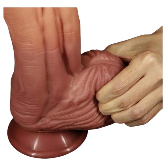 Lovetoy - realistyczny dildo dwuwarstwowy - 26 cm - kolor naturalny