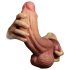 Lovetoy - dwuwarstwowy realistyczny dildo - 26 cm (naturalny)