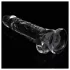 Lovetoy Flawless Clear - dildo z przyssawką - 19 cm - przezroczysty
