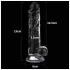 Lovetoy Flawless Clear - dildo z przyssawką - 19 cm - przezroczysty