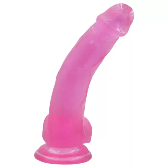 Lovetoy - dildo z przyssawką - różowy żelowy - 20 cm