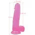 Lovetoy - dildo z przyssawką - różowy żelowy - 20 cm