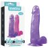 Lovetoy - dildo z przyssawką - 20 cm - fioletowy