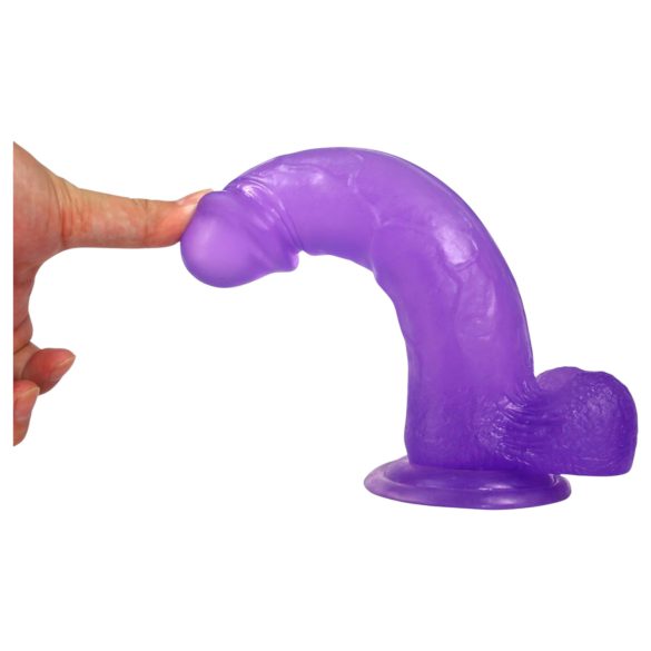 Lovetoy - dildo z przyssawką - 20 cm - fioletowy