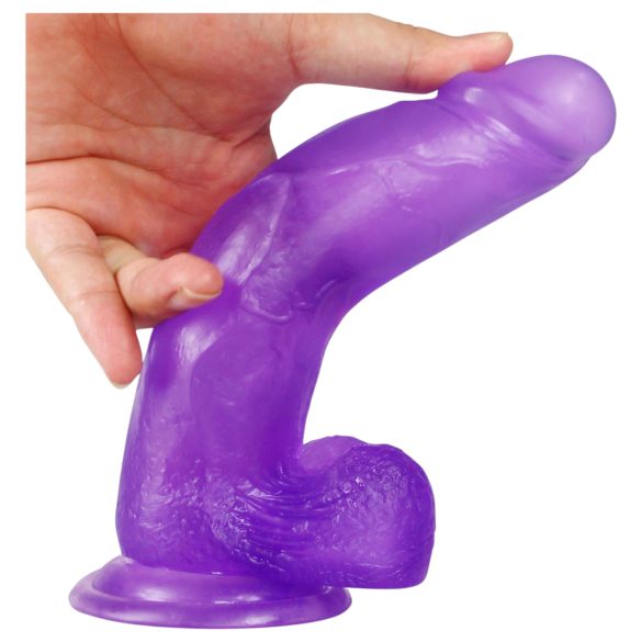 Lovetoy - dildo z przyssawką - 20 cm - fioletowy