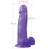 Lovetoy - dildo z przyssawką - 20 cm - fioletowy