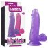 Lovetoy Jelly Studs - fioletowy dildo z przyssawką - 15 cm
