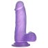 Lovetoy Jelly Studs - fioletowy dildo z przyssawką - 15 cm