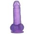 Lovetoy Jelly Studs - fioletowy dildo z przyssawką - 15 cm