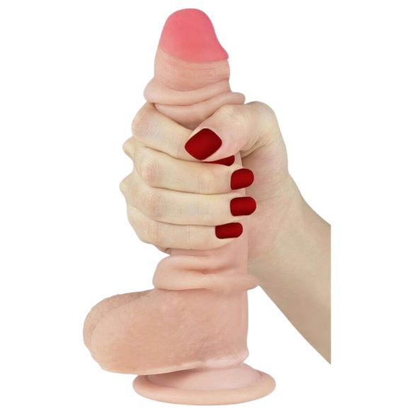 Lovetoy Sliding-Skin - podwójna warstwa - 18cm (naturalny)