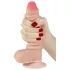 Lovetoy - dildo realistyczne - podwójna warstwa - 18 cm - kolor naturalny