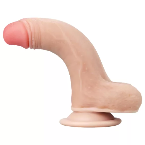 Lovetoy - dildo realistyczne - podwójna warstwa - 18 cm - kolor naturalny