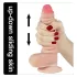 Lovetoy - dildo realistyczne - podwójna warstwa - 18 cm - kolor naturalny