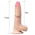 Lovetoy - dildo realistyczne - podwójna warstwa - 18 cm - kolor naturalny