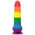 Lovetoy Prider - realistyczny dildo z jądrami 20 cm (tęczowy)