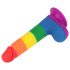 Lovetoy Prider - realistyczny dildo z jądrami 20 cm (tęczowy)
