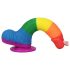 Lovetoy Prider - realistyczny dildo z jądrami 20 cm (tęczowy)