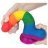 Lovetoy Prider - realistyczny dildo z jądrami 20 cm (tęczowy)
