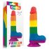 Lovetoy Prider - realistyczny dildo z jądrami 20 cm (tęczowy)
