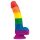 Lovetoy Prider - realistyczny silikonowy dildo - 19cm (tęczowy)