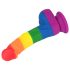Lovetoy Prider - realistyczny silikonowy dildo - 19cm (tęczowy)