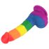 Lovetoy Prider - realistyczny silikonowy dildo - 19cm (tęczowy)