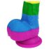 Lovetoy Prider - realistyczny silikonowy dildo - 19cm (tęczowy)