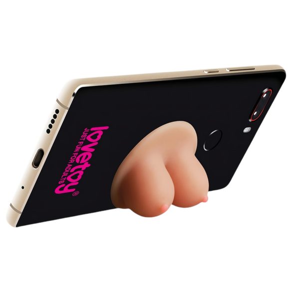 Lovetoy - przyssawkowy uchwyt na telefon - piersi (naturalny)