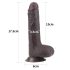 Lovetoy Sliding-Skin - dwuwarstwowy dildo - 18 cm (brązowy)