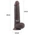 Lovetoy - dildo realistyczne - podwójna warstwa - 23 cm brązowy