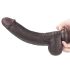 Lovetoy - dildo realistyczne - podwójna warstwa - 23 cm brązowy