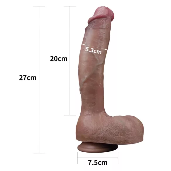 Lovetoy Nature Cock - realistyczny dildos - podwójna warstwa - 26cm - cielisty