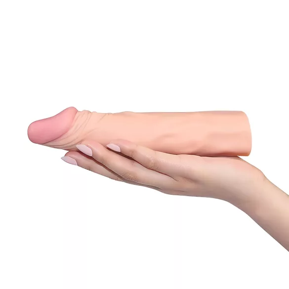 Lovetoy Pleasure X-tender - nakładka na penisa - 19 cm - cielisty
