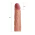 Lovetoy Pleasure X-tender - nakładka na penisa - 19 cm - cielisty