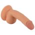 Mr. Rude - realistyczny dildo z przyssawką i jajkami - 18 cm (naturalny)
