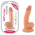 Mr. Rude - realistyczny dildo z przyssawką i jajkami - 18 cm (naturalny)