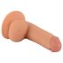 Mr. Rude - realistyczny dildo z przyssawką i jajkami - 18 cm (naturalny)