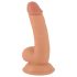 Mr. Rude - realistyczny dildo z przyssawką i jajkami - 18 cm (naturalny)