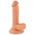 Pan Zuchwały - przyssawkowy, realistyczny dildo z jądrami 17cm (natura)
