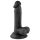 Mr. Rude - realistyczny czarny dildo z przyssawką, jądra, 17 cm