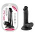 Mr. Rude - realistyczny czarny dildo z przyssawką, jądra, 17 cm