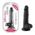 Mr. Rude - czarny, realistyczny dildo z jądrami, przyssawka, 19 cm