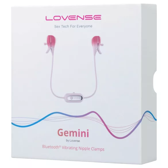 Lovense Gemini - wibracyjne klamerki na sutki sterowane aplikacją (różowe)