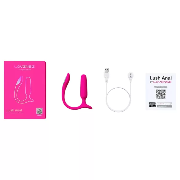 Lovense - wibrujący korek analny - zdalne sterowanie - silikon różowy