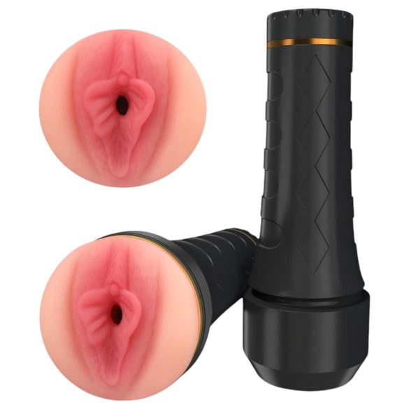 Tracy's Dog Cup - realistyczny masturbator w kształcie waginy (czarno-naturalny)